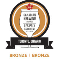 Bronze medal at the 2019 Canadian Brewing Awards in Toronto