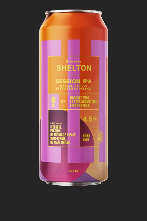 Bièrerie Shelton Session IPA mangue, abricot et fruit de la passion